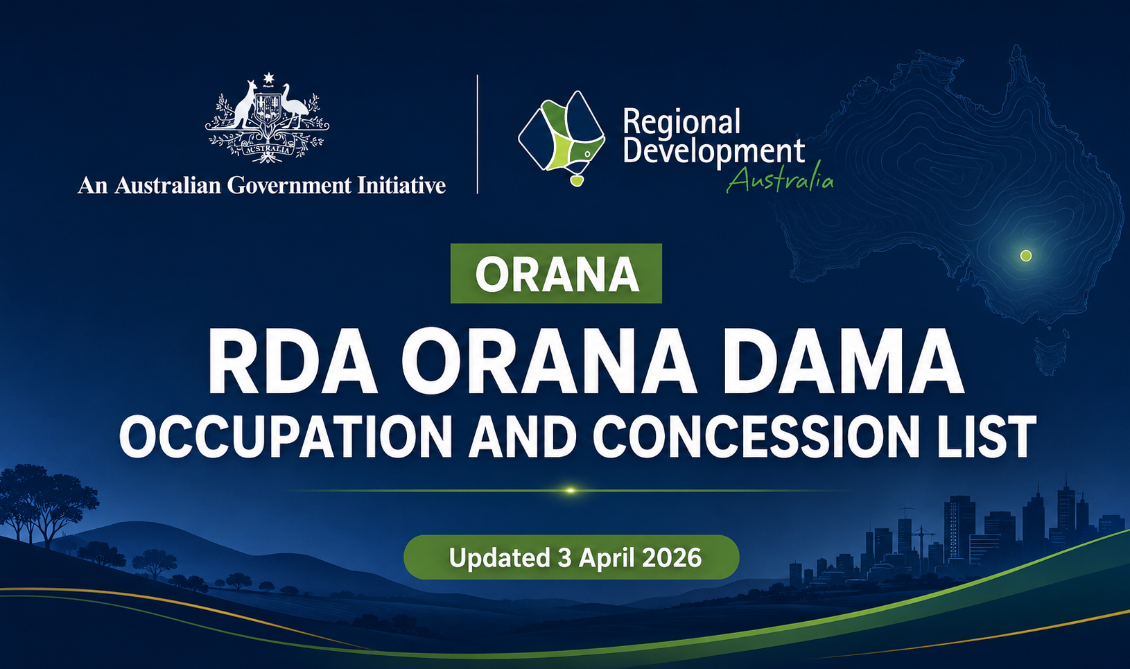 Orana DAMA NSW 2026 – danh sách 129 nghề, ưu đãi tiếng Anh, tuổi 50–55 và lộ trình PR Úc